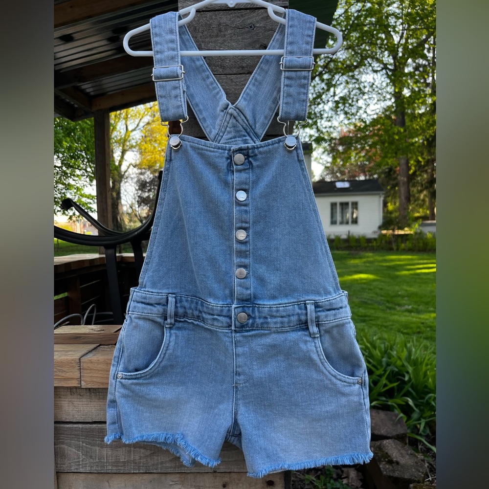 Tractr Light Blue Denim Overalls with pockets